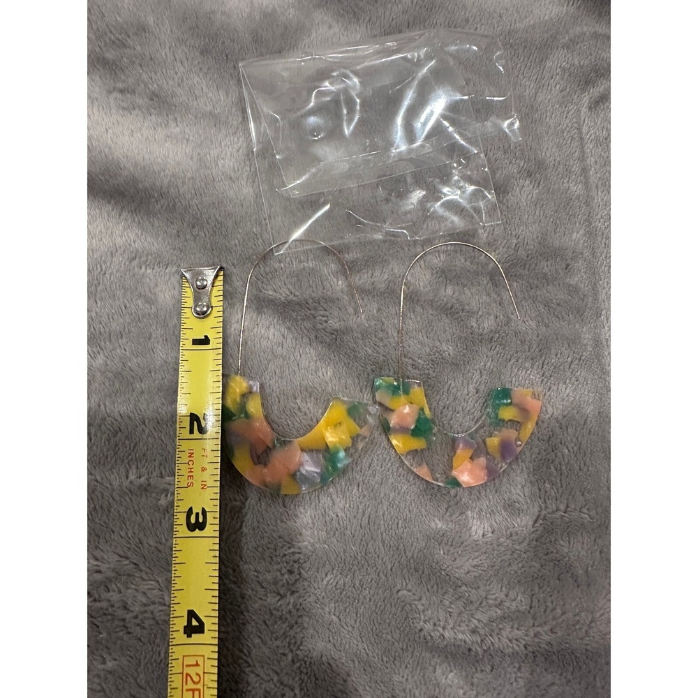 Resin Dangle Earrings Colorful Statement Fashion Jewelry